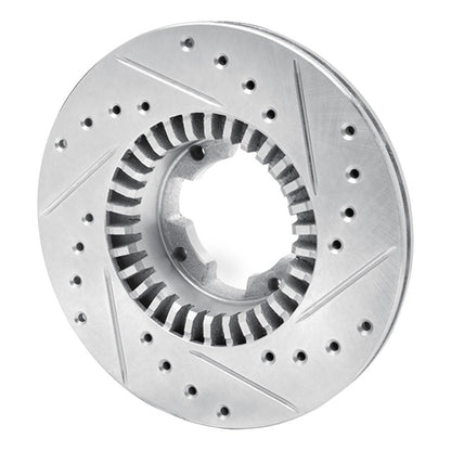 R1 Concepts Subaru 83 - 89 Front Left Drilled & Slotted Silver Brake Rotor - Part Number RNCEDZ - 13031L | rncEDZ - 13031L - JDMuscleSPK984466