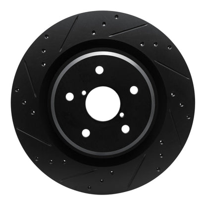 R1 Concepts Subaru Ascent Rear Left Drilled & Slotted Black Brake Rotor (Part rncECB - 13044L) | rncECB - 13044L - JDMuscleSPK973672