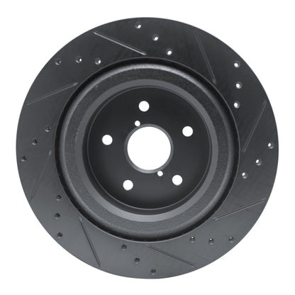 R1 Concepts Subaru Ascent Rear Left Drilled & Slotted Black Brake Rotor (Part rncECB - 13044L) | rncECB - 13044L - JDMuscleSPK973672