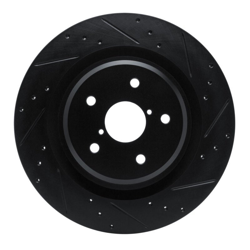 R1 Concepts Subaru Ascent Rear Right Drilled & Slotted Black Brake Rotor (Part rncECB - 13044R) | rncECB - 13044R - JDMuscleSPK973673