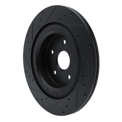 R1 Concepts Subaru Ascent Rear Right Drilled & Slotted Black Brake Rotor (Part rncECB - 13044R) | rncECB - 13044R - JDMuscleSPK973673
