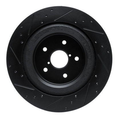 R1 Concepts Subaru Ascent Rear Right Drilled & Slotted Black Brake Rotor (Part rncECB - 13044R) | rncECB - 13044R - JDMuscleSPK973673