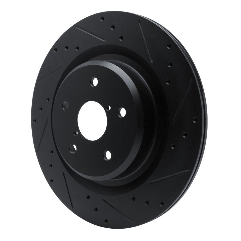 R1 Concepts Subaru Ascent Rear Right Drilled & Slotted Black Brake Rotor (Part rncECB - 13044R) | rncECB - 13044R - JDMuscleSPK973673