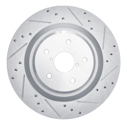 R1 Concepts Subaru Ascent Rear Right Drilled & Slotted Brake Rotor – Silver Finish | rncEDZ - 13044R - JDMuscleSPK984485