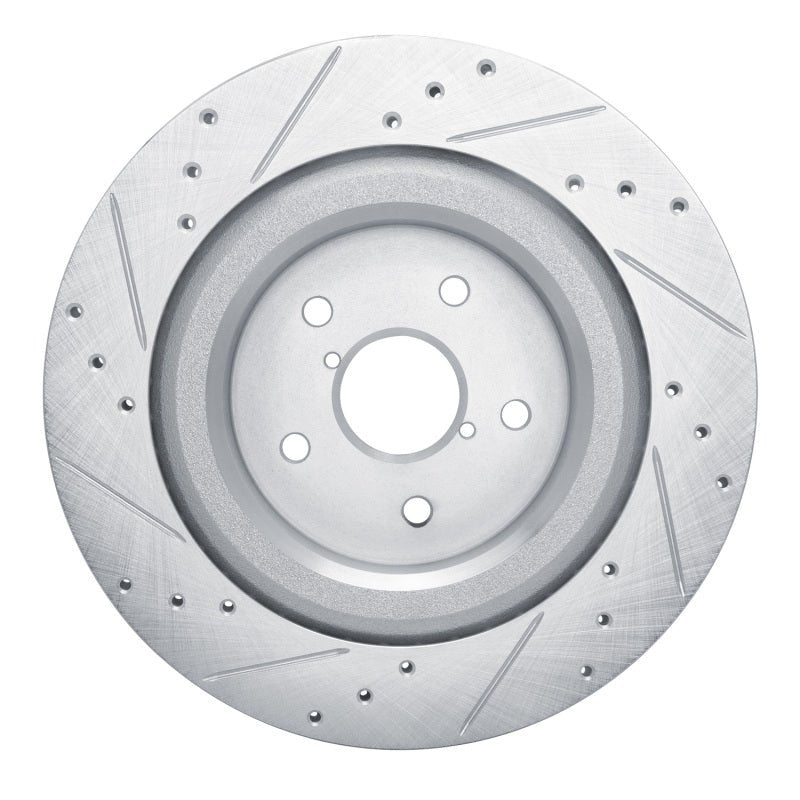 R1 Concepts Subaru Ascent Rear Right Drilled & Slotted Brake Rotor – Silver Finish | rncEDZ - 13044R - JDMuscleSPK984485