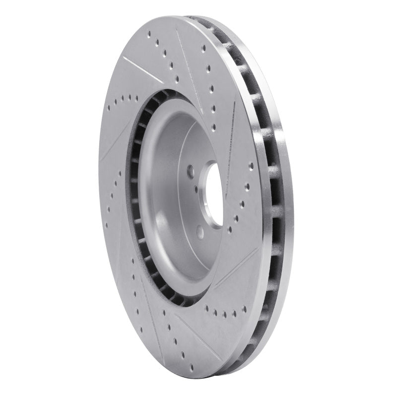 R1 Concepts Subaru BRZ Front Left Drilled & Slotted Silver Brake Rotor - Part RNCEDZ - 13014L | rncEDZ - 13014L - JDMuscleSPK976830