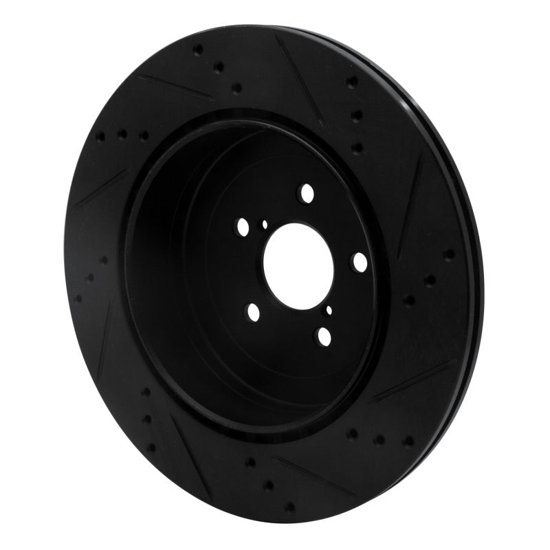 R1 Concepts Subaru BRZ Rear Left Drilled & Slotted Black Brake Rotor (Part rncECB - 13040L) | rncECB - 13040L - JDMuscleSPK973664