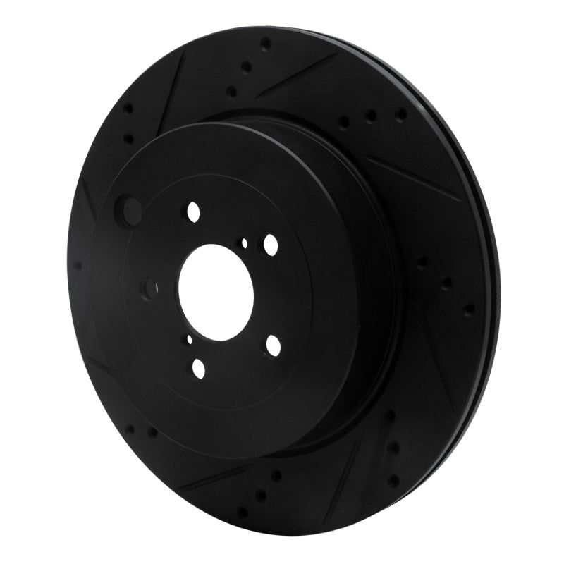 R1 Concepts Subaru BRZ Rear Left Drilled & Slotted Black Brake Rotor (Part rncECB - 13040L) | rncECB - 13040L - JDMuscleSPK973664