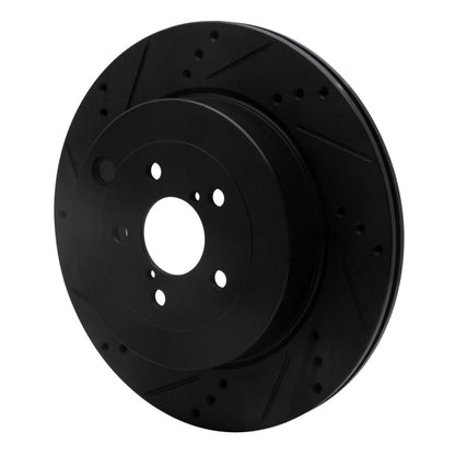 R1 Concepts Subaru BRZ Rear Left Drilled & Slotted Black Brake Rotor (Part rncECB - 13040L) | rncECB - 13040L - JDMuscleSPK973664