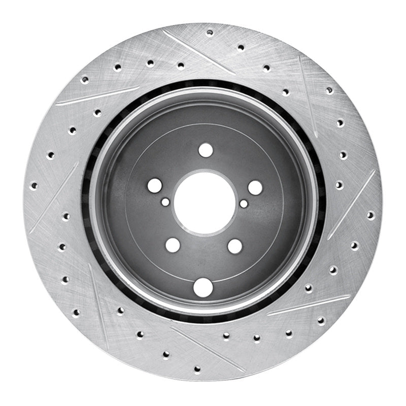 R1 Concepts Subaru BRZ Rear Left Drilled & Slotted Silver Brake Rotor (Part Number: RNCEDZ - 13040L) | rncEDZ - 13040L - JDMuscleSPK984476
