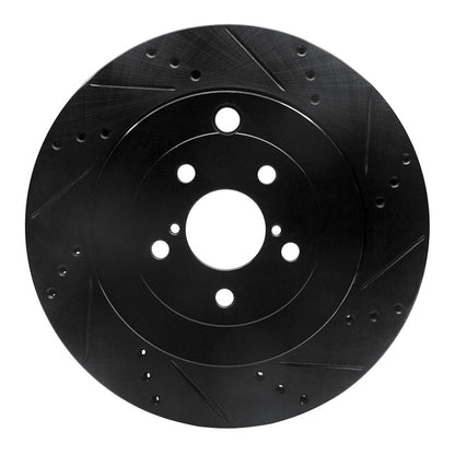 R1 Concepts Subaru BRZ Rear Right Drilled & Slotted Black Brake Rotor - Part Number RNC - ECB - 13040R | rncECB - 13040R - JDMuscleSPK973665