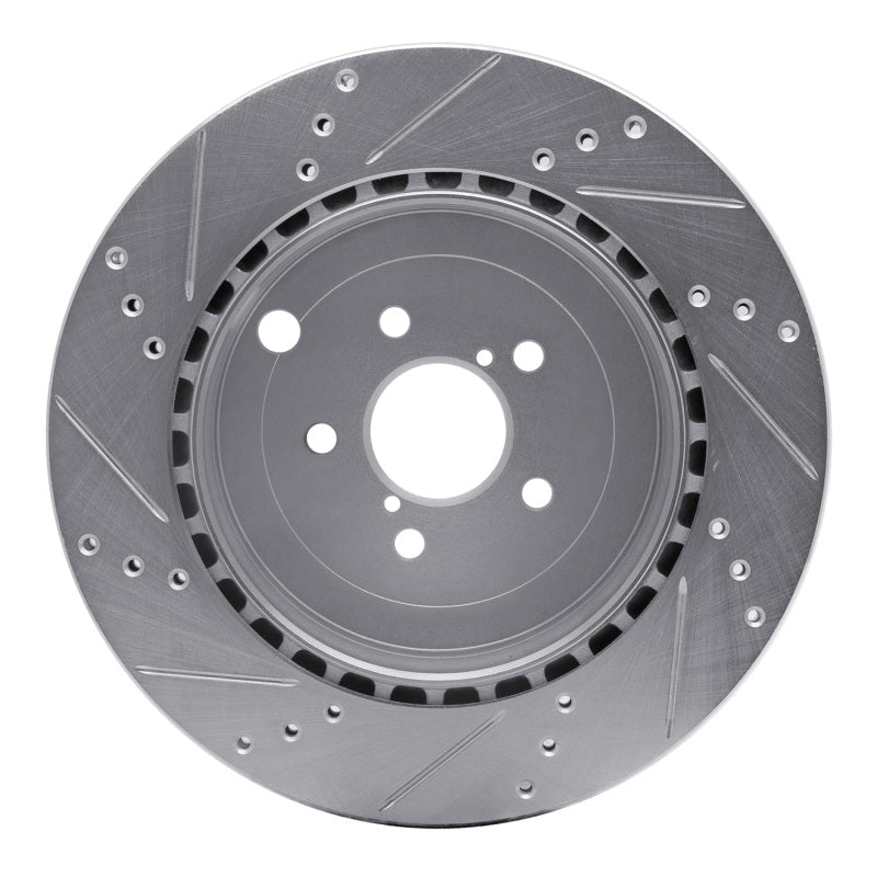 R1 Concepts Subaru BRZ Rear Right Drilled & Slotted Silver Brake Rotor (Part Number: RNCEDZ - 13040R) | rncEDZ - 13040R - JDMuscleSPK984477