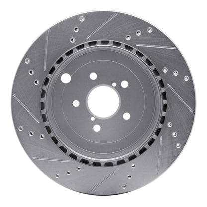 R1 Concepts Subaru BRZ Rear Right Drilled & Slotted Silver Brake Rotor (Part Number: RNCEDZ - 13040R) | rncEDZ - 13040R - JDMuscleSPK984477