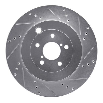 R1 Concepts Subaru BRZ Rear Right Drilled & Slotted Silver Brake Rotor (Part Number: RNCEDZ - 13040R) | rncEDZ - 13040R - JDMuscleSPK984477