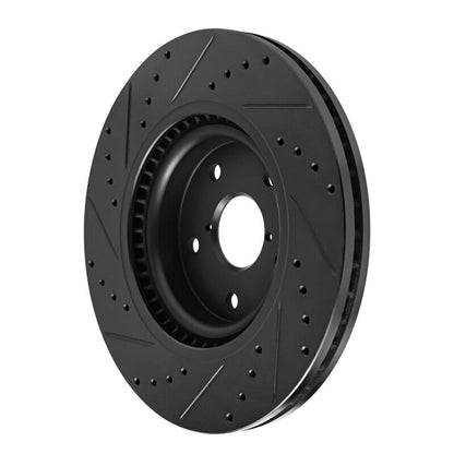 R1 Concepts Subaru Crosstrek Front Right Drilled & Slotted Brake Rotor - Black Finish | rncECB - 13049R - JDMuscleSPK973683
