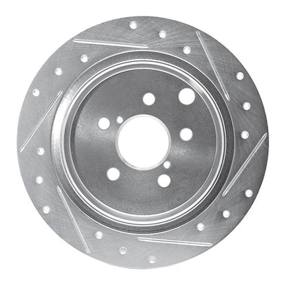 R1 Concepts Subaru Crosstrek Rear Left Drilled & Slotted Silver Brake Rotor – Part Number RNCEDZ - 13025L | rncEDZ - 13025L - JDMuscleSPK984458