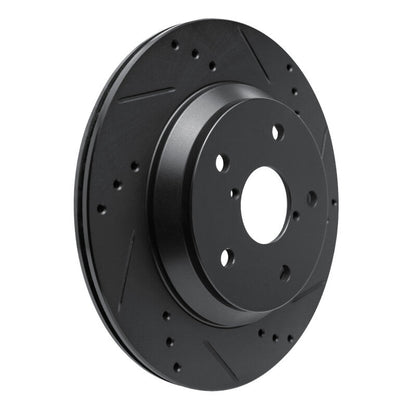 R1 Concepts Subaru Crosstrek Rear Right Drilled & Slotted Black Brake Rotor (Part Number: rncECB - 13046R) | rncECB - 13046R - JDMuscleSPK973677