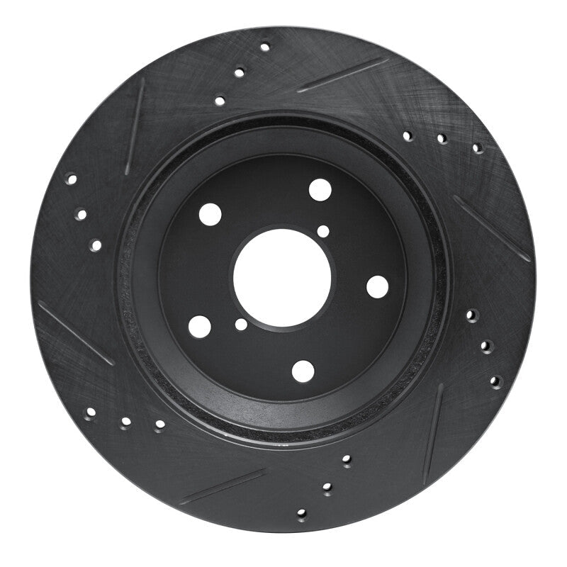 R1 Concepts Subaru Crosstrek Rear Right Drilled & Slotted Black Brake Rotor (Part Number: rncECB - 13046R) | rncECB - 13046R - JDMuscleSPK973677