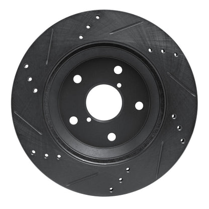 R1 Concepts Subaru Crosstrek Rear Right Drilled & Slotted Black Brake Rotor (Part Number: rncECB - 13046R) | rncECB - 13046R - JDMuscleSPK973677