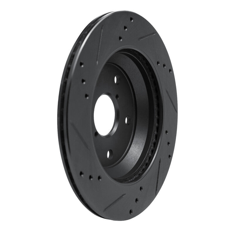 R1 Concepts Subaru Crosstrek Rear Right Drilled & Slotted Black Brake Rotor (Part Number: rncECB - 13046R) | rncECB - 13046R - JDMuscleSPK973677