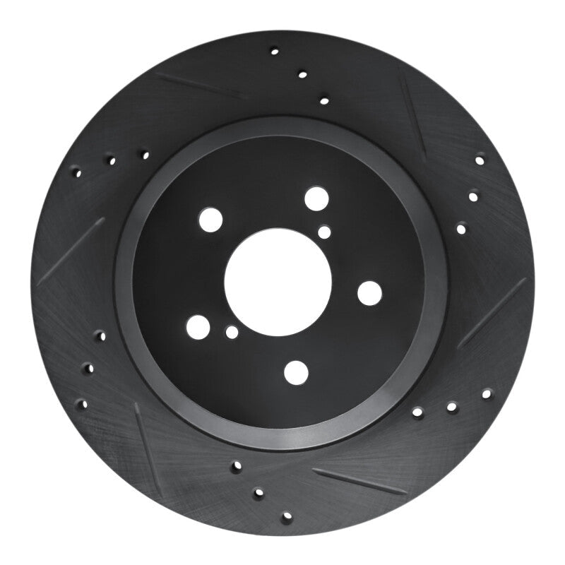 R1 Concepts Subaru Crosstrek Rear Right Drilled & Slotted Black Brake Rotor - Part rncECB - 13047R | rncECB - 13047R - JDMuscleSPK973679