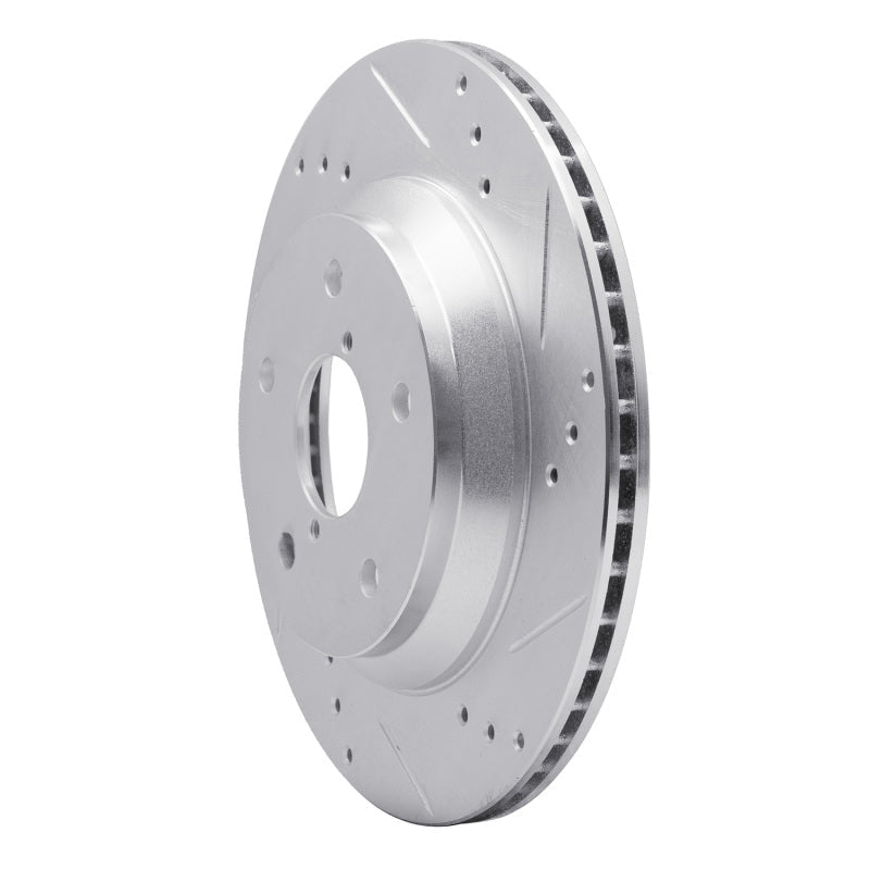 R1 Concepts Subaru Crosstrek Rear Right Drilled & Slotted Silver Brake Rotor (Part Number: RNCEDZ - 13046R) | rncEDZ - 13046R - JDMuscleSPK984489