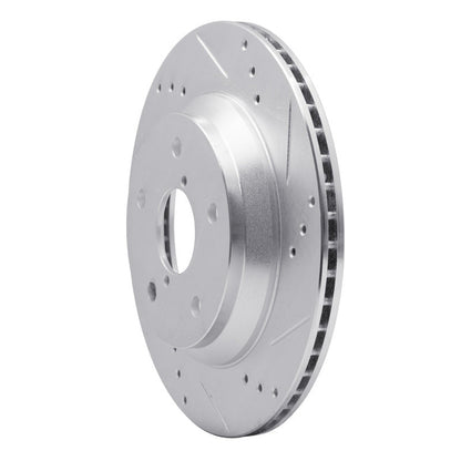 R1 Concepts Subaru Crosstrek Rear Right Drilled & Slotted Silver Brake Rotor (Part Number: RNCEDZ - 13046R) | rncEDZ - 13046R - JDMuscleSPK984489