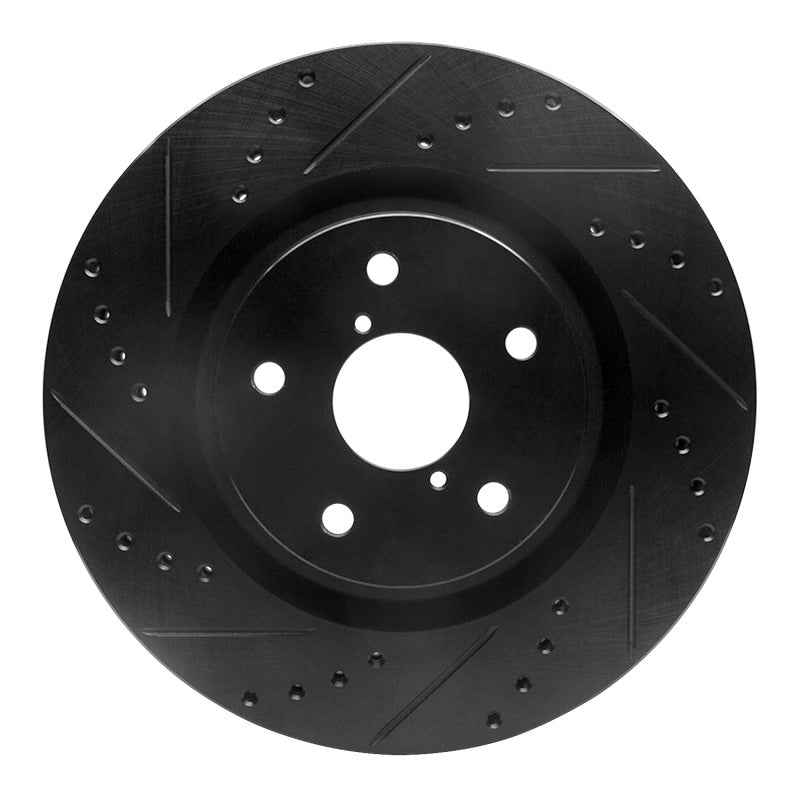 R1 Concepts Subaru Forester Front Left Drilled & Slotted Brake Rotor - Black | rncECB - 13045L - JDMuscleSPK973674