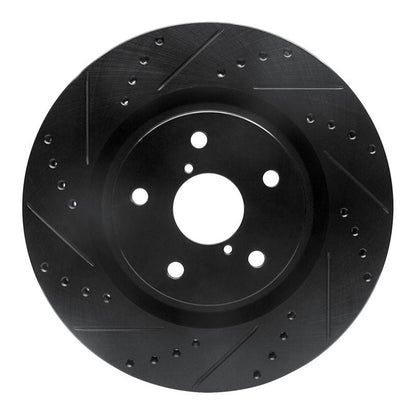 R1 Concepts Subaru Forester Front Left Drilled & Slotted Brake Rotor - Black | rncECB - 13045L - JDMuscleSPK973674