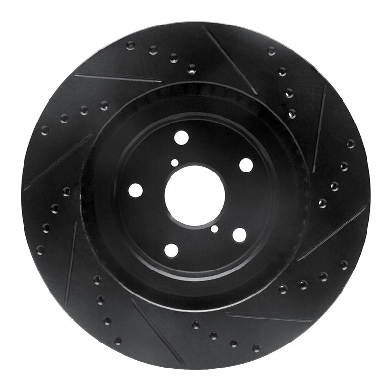 R1 Concepts Subaru Forester Front Left Drilled & Slotted Brake Rotor - Black | rncECB - 13045L - JDMuscleSPK973674