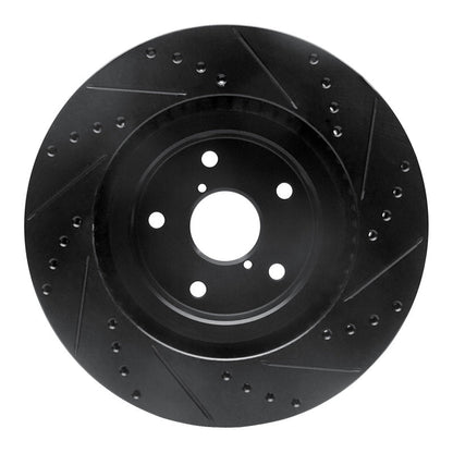R1 Concepts Subaru Forester Front Left Drilled & Slotted Brake Rotor - Black | rncECB - 13045L - JDMuscleSPK973674