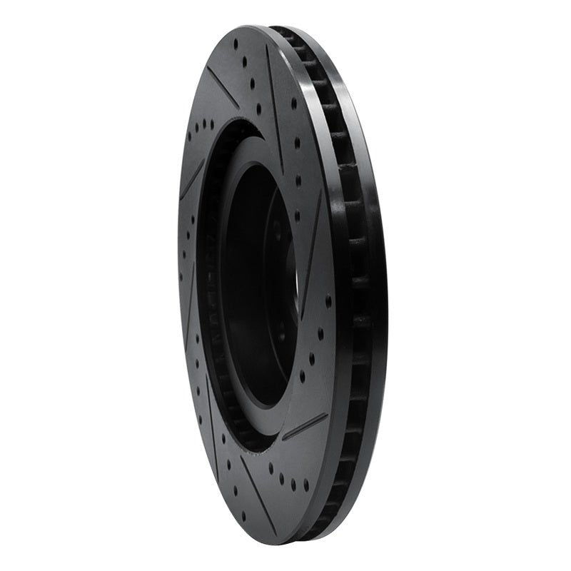 R1 Concepts Subaru Forester Front Left Drilled & Slotted Brake Rotor - Black | rncECB - 13045L - JDMuscleSPK973674