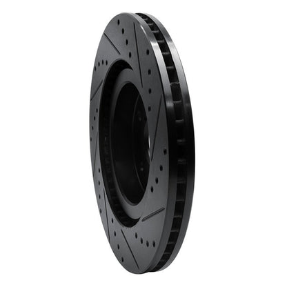 R1 Concepts Subaru Forester Front Left Drilled & Slotted Brake Rotor - Black | rncECB - 13045L - JDMuscleSPK973674