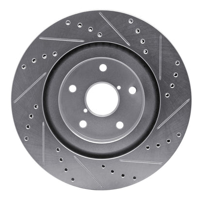R1 Concepts Subaru Forester Front Left Drilled & Slotted Silver Brake Rotor (Part Number: RNCEDZ - 13045L) | rncEDZ - 13045L - JDMuscleSPK984486