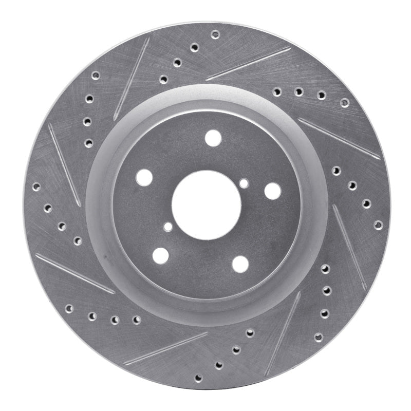 R1 Concepts Subaru Forester Front Left Drilled & Slotted Silver Brake Rotor (Part Number: RNCEDZ - 13045L) | rncEDZ - 13045L - JDMuscleSPK984486