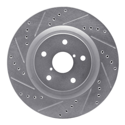 R1 Concepts Subaru Forester Front Left Drilled & Slotted Silver Brake Rotor (Part Number: RNCEDZ - 13045L) | rncEDZ - 13045L - JDMuscleSPK984486