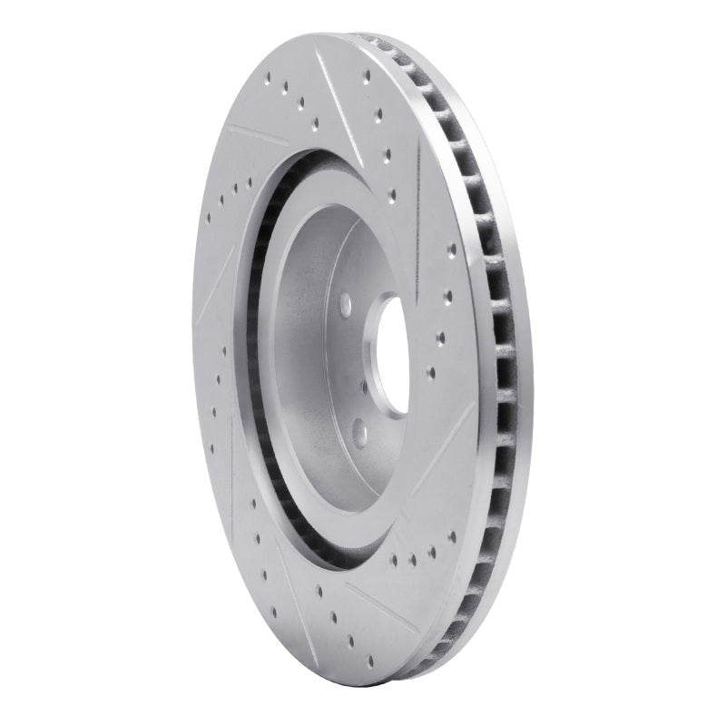 R1 Concepts Subaru Forester Front Left Drilled & Slotted Silver Brake Rotor (Part Number: RNCEDZ - 13045L) | rncEDZ - 13045L - JDMuscleSPK984486