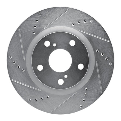 R1 Concepts Subaru Forester Front Left Drilled & Slotted Silver Brake Rotor (Part Number: rncEDZ - 13048L) | rncEDZ - 13048L - JDMuscleSPK984492