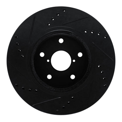 R1 Concepts Subaru Forester Front Right Drilled & Slotted Black Brake Rotor - Part Number RNC - ECB - 13048R | rncECB - 13048R - JDMuscleSPK973681