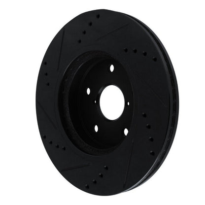 R1 Concepts Subaru Forester Front Right Drilled & Slotted Black Brake Rotor - Part Number RNC - ECB - 13048R | rncECB - 13048R - JDMuscleSPK973681