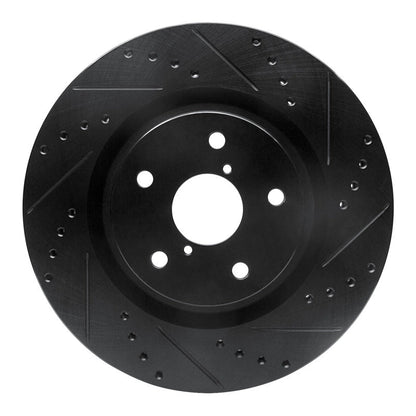 R1 Concepts Subaru Forester Front Right Drilled & Slotted Black Brake Rotor (Part Number: rncECB - 13045R) | rncECB - 13045R - JDMuscleSPK973675