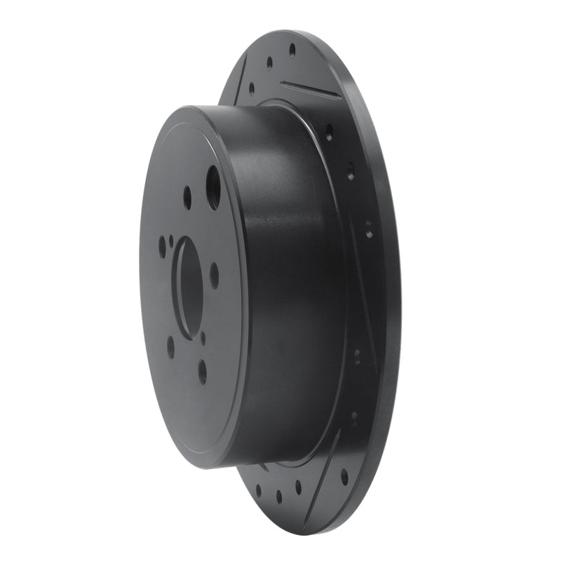 R1 Concepts Subaru Forester Rear Left Drilled & Slotted Black Brake Rotor (Part rncECB - 13021L) | rncECB - 13021L - JDMuscleSPK973628