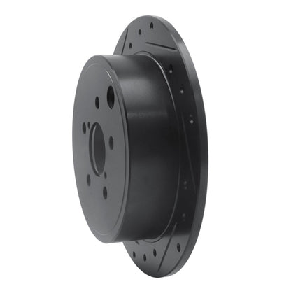 R1 Concepts Subaru Forester Rear Left Drilled & Slotted Black Brake Rotor (Part rncECB - 13021L) | rncECB - 13021L - JDMuscleSPK973628