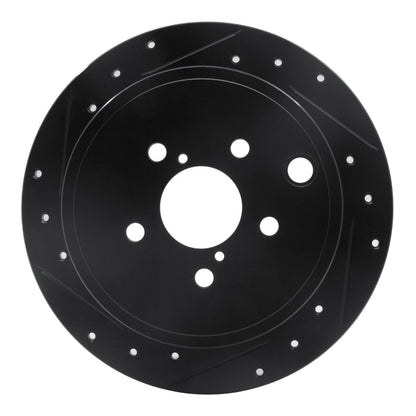 R1 Concepts Subaru Forester Rear Left Drilled & Slotted Black Brake Rotor (Part rncECB - 13021L) | rncECB - 13021L - JDMuscleSPK973628