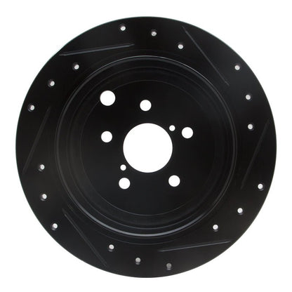 R1 Concepts Subaru Forester Rear Left Drilled & Slotted Black Brake Rotor (Part rncECB - 13021L) | rncECB - 13021L - JDMuscleSPK973628