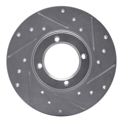 R1 Concepts Subaru GL Front Right Drilled & Slotted Brake Rotor - Silver Finish | rncEDZ - 13030R - JDMuscleSPK984465