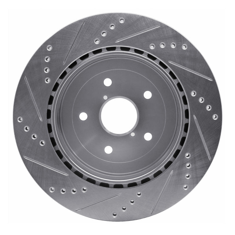 R1 Concepts Subaru Impreza 2005 - 2007 Rear Right Drilled & Slotted Silver Brake Rotor | rncEDZ - 13017R - JDMuscleSPK976835