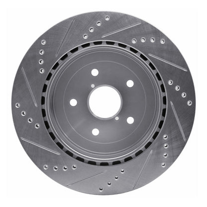 R1 Concepts Subaru Impreza 2005 - 2007 Rear Right Drilled & Slotted Silver Brake Rotor | rncEDZ - 13017R - JDMuscleSPK976835
