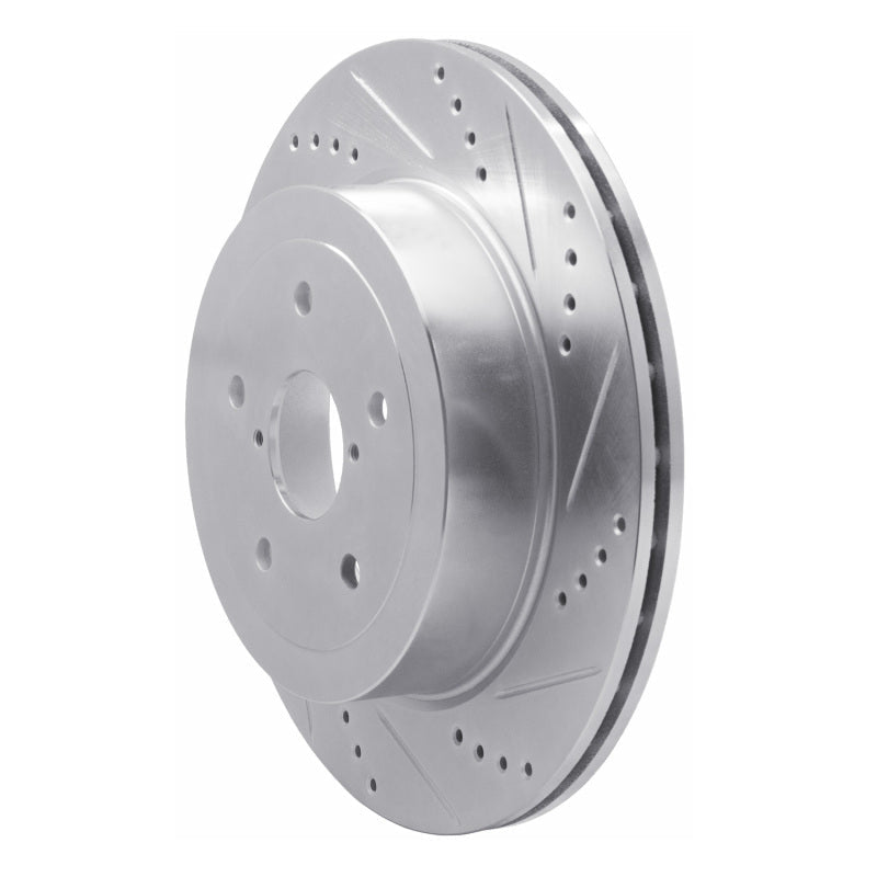 R1 Concepts Subaru Impreza 2005 - 2007 Rear Right Drilled & Slotted Silver Brake Rotor | rncEDZ - 13017R - JDMuscleSPK976835