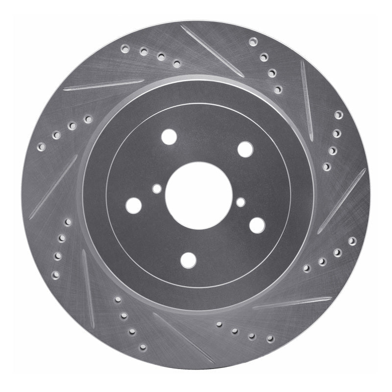 R1 Concepts Subaru Impreza 2005 - 2007 Rear Right Drilled & Slotted Silver Brake Rotor | rncEDZ - 13017R - JDMuscleSPK976835